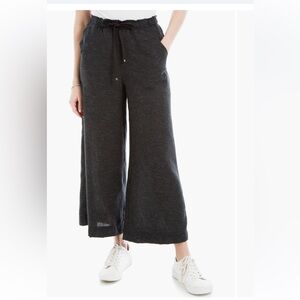 Max Studio Black Heather Wide-Leg Knit Pants